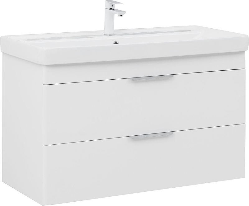 Тумба с раковиной Aquanet Ирис new 100 342095 подвесная 