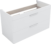 Тумба с раковиной Aquanet Ирис new 100 342095 подвесная цвет Белый глянец-8