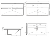 Тумба с раковиной Aquanet Ирис new 100 342095 подвесная цвет Белый глянец-11