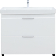 Тумба с раковиной Aquanet Ирис new 100 342096 цвет Белый глянец-2