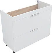 Тумба с раковиной Aquanet Ирис new 100 342096 цвет Белый глянец-8