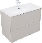 Тумба под раковину Aquanet Арт 90 343968 подвесная цвет Бежевый-1