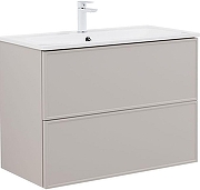 Тумба под раковину Aquanet Арт 90 343968 подвесная цвет Бежевый