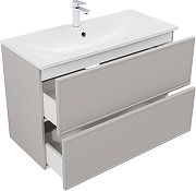 Тумба под раковину Aquanet Арт 100 343969 подвесная цвет Бежевый-2