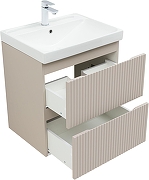 Тумба под раковину Aquanet Джейн 60 343975 подвесная цвет Бежевый-2