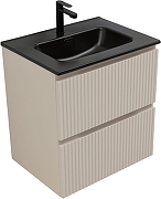 Тумба под раковину Aquanet Джейн 60 343975 подвесная цвет Бежевый-3