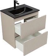 Тумба под раковину Aquanet Джейн 60 343975 подвесная цвет Бежевый-4