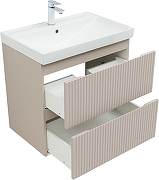 Тумба под раковину Aquanet Джейн 70 343976 подвесная цвет Бежевый-2