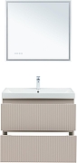 Тумба под раковину Aquanet Джейн 80 343977 подвесная цвет Бежевый-6