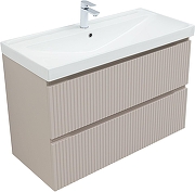 Тумба под раковину Aquanet Джейн 90 343978 подвесная цвет Бежевый-1