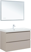 Тумба под раковину Aquanet Джейн 90 343978 подвесная цвет Бежевый-5