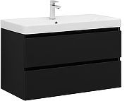 Тумба с раковиной Aquanet Вега 2.0 90 344743 подвесная цвет Черный