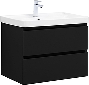 Тумба с раковиной Aquanet Вега 2.0 70 344746 подвесная цвет Черный