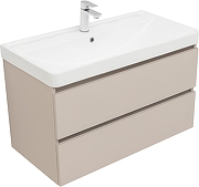 Тумба с раковиной Aquanet Вега 2.0 90 344753 подвесная цвет Бежевый-1