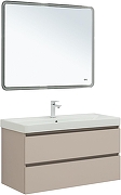 Тумба с раковиной Aquanet Вега 2.0 100 344756 подвесная цвет Бежевый-3