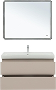 Тумба с раковиной Aquanet Вега 2.0 100 344756 подвесная цвет Бежевый-4