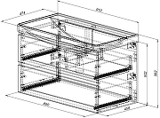 Тумба с раковиной Aquanet Вега 2.0 90 344763 подвесная цвет Черный-7