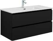 Тумба с раковиной Aquanet Вега 2.0 100 344765 подвесная цвет Черный