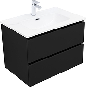 Тумба с раковиной Aquanet Вега 2.0 70 344766 подвесная цвет Черный-1