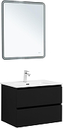 Тумба с раковиной Aquanet Вега 2.0 70 344766 подвесная цвет Черный-5