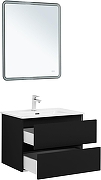Тумба с раковиной Aquanet Вега 2.0 70 344766 подвесная цвет Черный-6