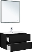 Тумба с раковиной Aquanet Вега 2.0 80 344767 подвесная цвет Черный-6