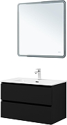Тумба с раковиной Aquanet Вега 2.0 80 344767 подвесная цвет Черный-7