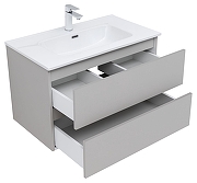 Тумба с раковиной Aquanet Вега 2.0 80 344774 подвесная цвет Бежевый-7