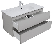 Тумба с раковиной Aquanet Вега 2.0 100 344776 подвесная цвет Бежевый-2