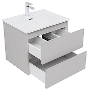 Тумба с раковиной Aquanet Вега 2.0 60 344777 подвесная цвет Бежевый-2