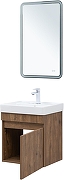 Тумба с раковиной Aquanet Оптима 50 345347 подвесная цвет Дуб рустикальный-7