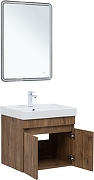 Тумба с раковиной Aquanet Оптима 60 345351 подвесная цвет Дуб рустикальный-2