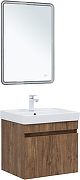 Тумба с раковиной Aquanet Оптима 60 345351 подвесная цвет Дуб рустикальный-3
