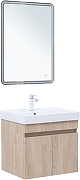 Тумба с раковиной Aquanet Оптима 60 345353 подвесная цвет Дуб светлый-3