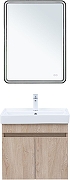 Тумба с раковиной Aquanet Оптима 60 345353 подвесная цвет Дуб светлый-5