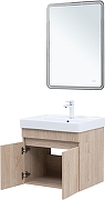Тумба с раковиной Aquanet Оптима 60 345353 подвесная цвет Дуб светлый-6