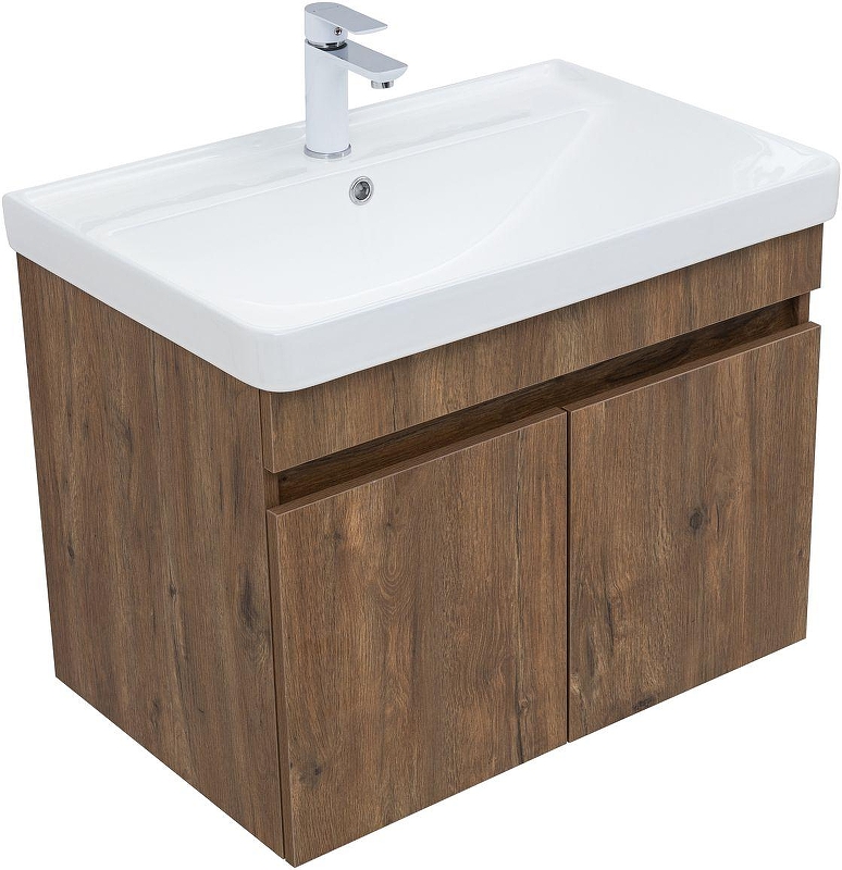 Тумба с раковиной Aquanet Оптима 70 345355 подвесная 