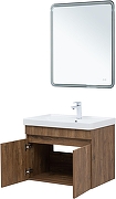 Тумба с раковиной Aquanet Оптима 70 345355 подвесная цвет Дуб рустикальный-6