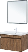 Тумба с раковиной Aquanet Оптима 80 345359 подвесная цвет Дуб рустикальный-7