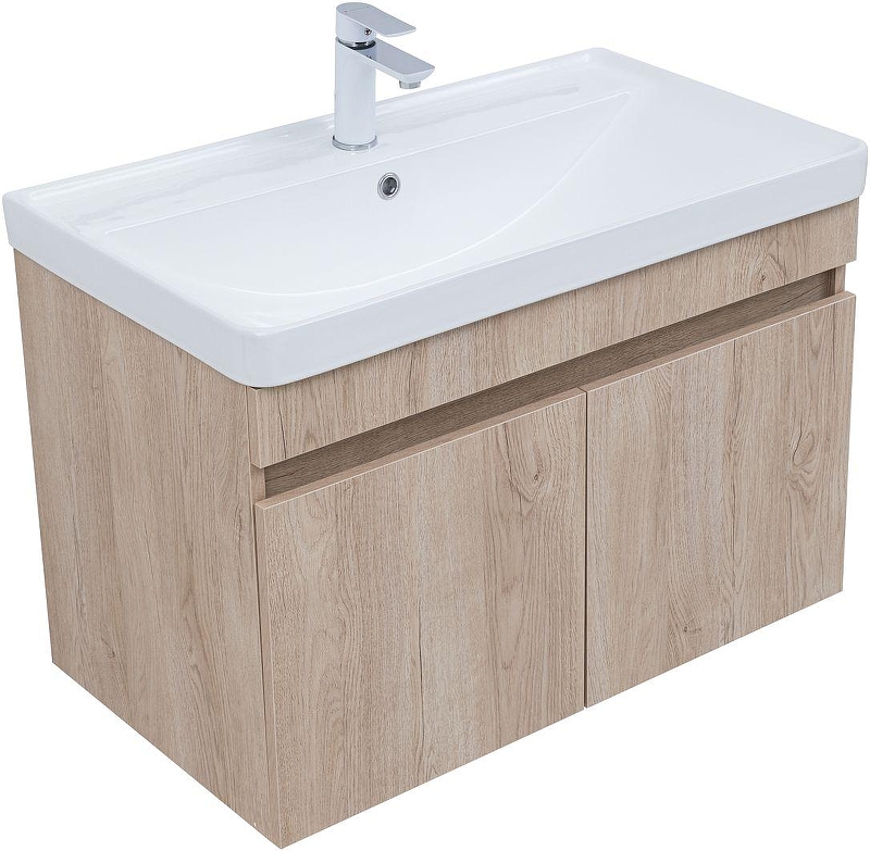 Тумба с раковиной Aquanet Оптима 80 345361 подвесная 