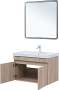 Тумба с раковиной Aquanet Оптима 80 345361 подвесная цвет Дуб светлый-6
