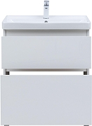 Тумба с раковиной Aquanet Вега 70 345376 цвет Белый глянец-4