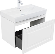 Тумба под раковину Aquanet Агата 75 345481 подвесная цвет Белый сатин-2