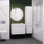 Тумба под раковину Aquanet Агата 75 345481 подвесная цвет Белый сатин-18