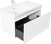 Тумба под раковину Aquanet Агата 90 345482 подвесная цвет Белый сатин-4