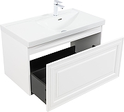 Тумба под раковину Aquanet Агата 90 345482 подвесная цвет Белый сатин-5