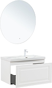 Тумба под раковину Aquanet Агата 90 345482 подвесная цвет Белый сатин-25