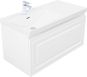 Тумба под раковину Aquanet Агата 100 345483 подвесная цвет Белый сатин-2