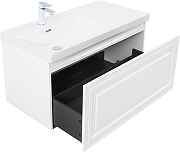 Тумба под раковину Aquanet Агата 100 345483 подвесная цвет Белый сатин-5