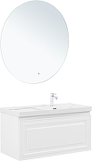 Тумба под раковину Aquanet Агата 100 345483 подвесная цвет Белый сатин-18